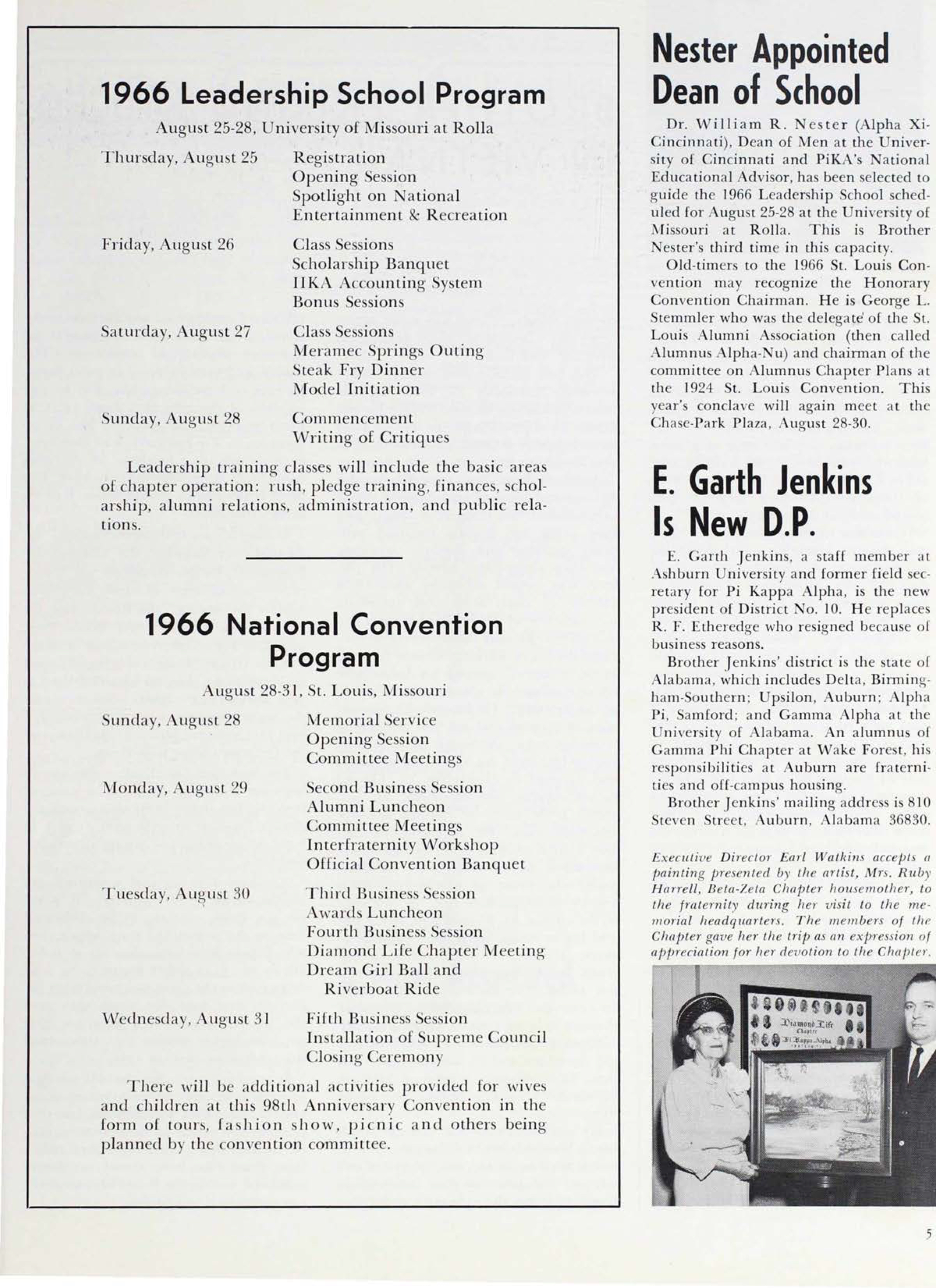 E. Garth Jenkins Is New D. P.